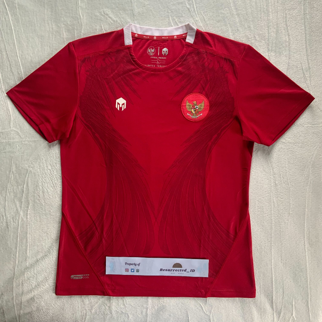 Jersey Bola Original Mills Timnas Indonesia Home 2020/2022 Replica Version 1014GR size L