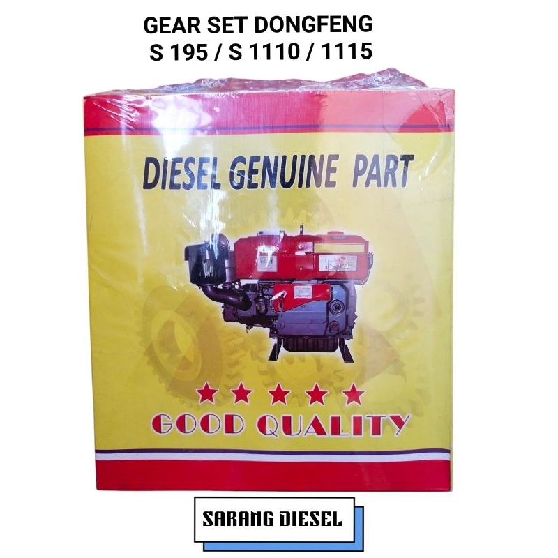 GEAR SET / GIGI KOMPLIT S 195 / S 1110 / S 1115 MESIN DONGFENG ( ASLI TAIWAN ).