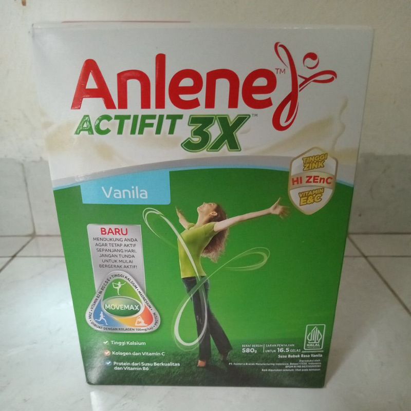 

ANLENE ACTIFIT SUSU BUBUK VANILA || COKLAT 580/590G