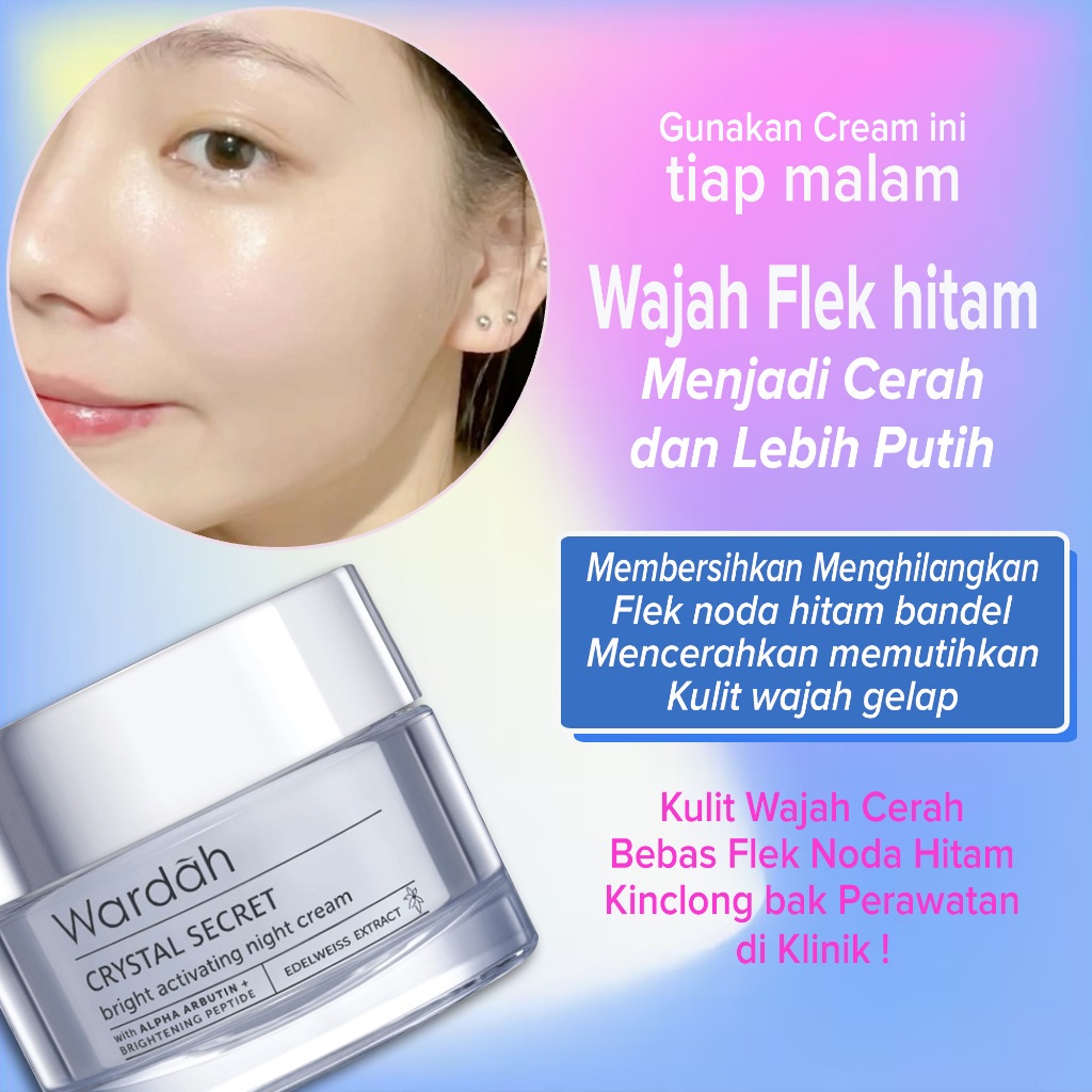 TERLARIS Cream malam Pembersih Flek hitam AMPUH menghilangkan membersihkan flek bintik hitam noda hi