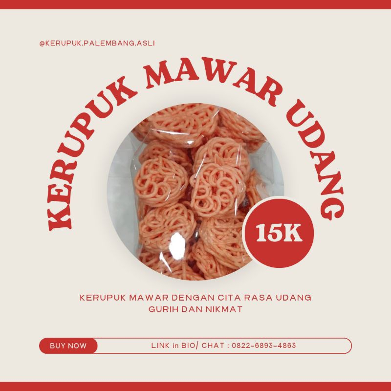 

kerupuk mawar 250GRAM/KERUPUK PALEMBANG ASLI