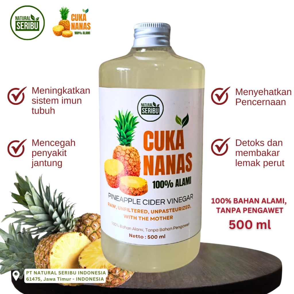 

Cuka Nanas 100% Original 500ml - Premium untuk Diet, Detox, Pencernaan Sehat & Perawatan Alami
