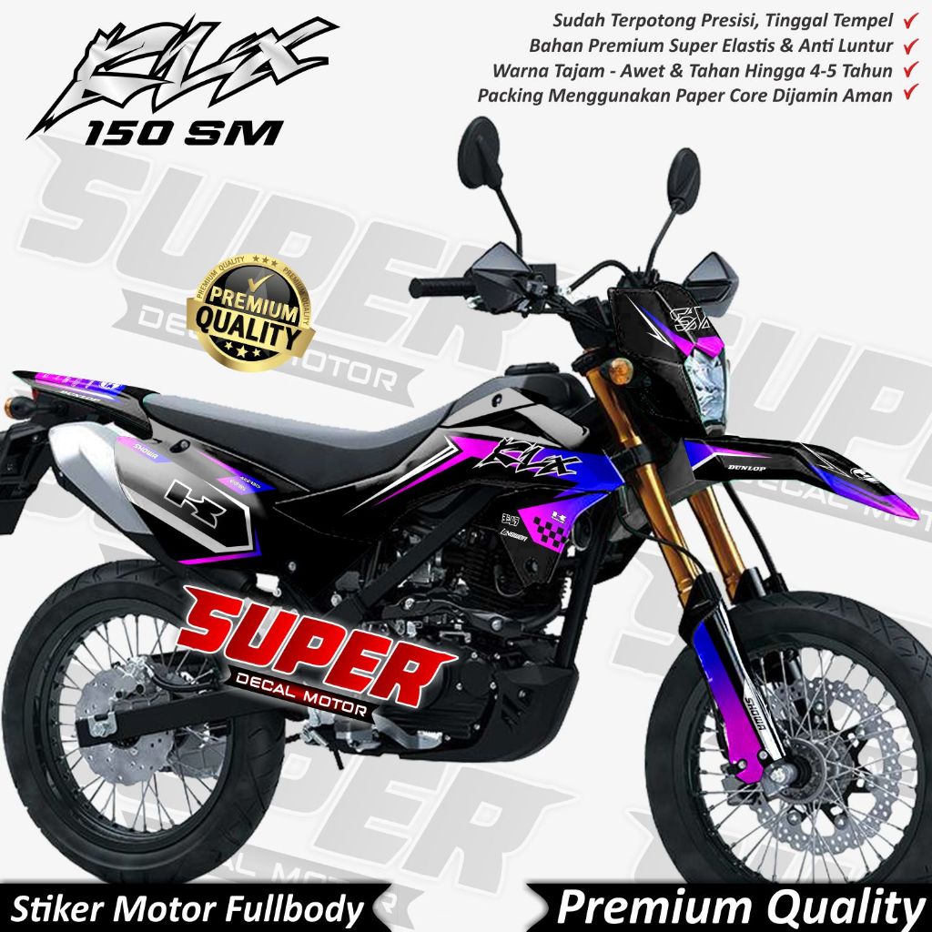 Decal Klx SM 150 Full Body Decal Supermoto Full Body Dekal KLX 150 Terbaru Decal KLX 150 SM The Grad