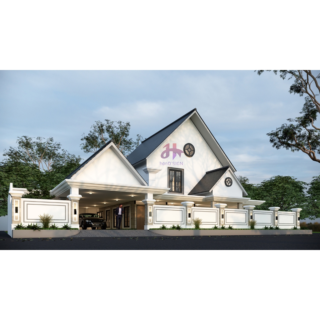JASA DESAIN RUMAH KLASIK L23.5M