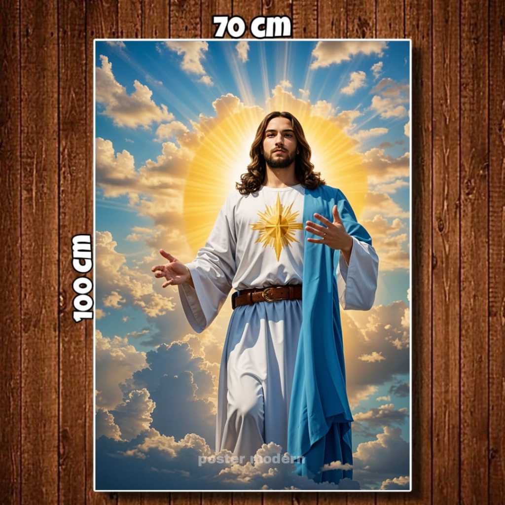 Lukisan Poster Cetak jesus kristus new produk big jumbo / yesus kristus berdoa / perjamuan kudus ter