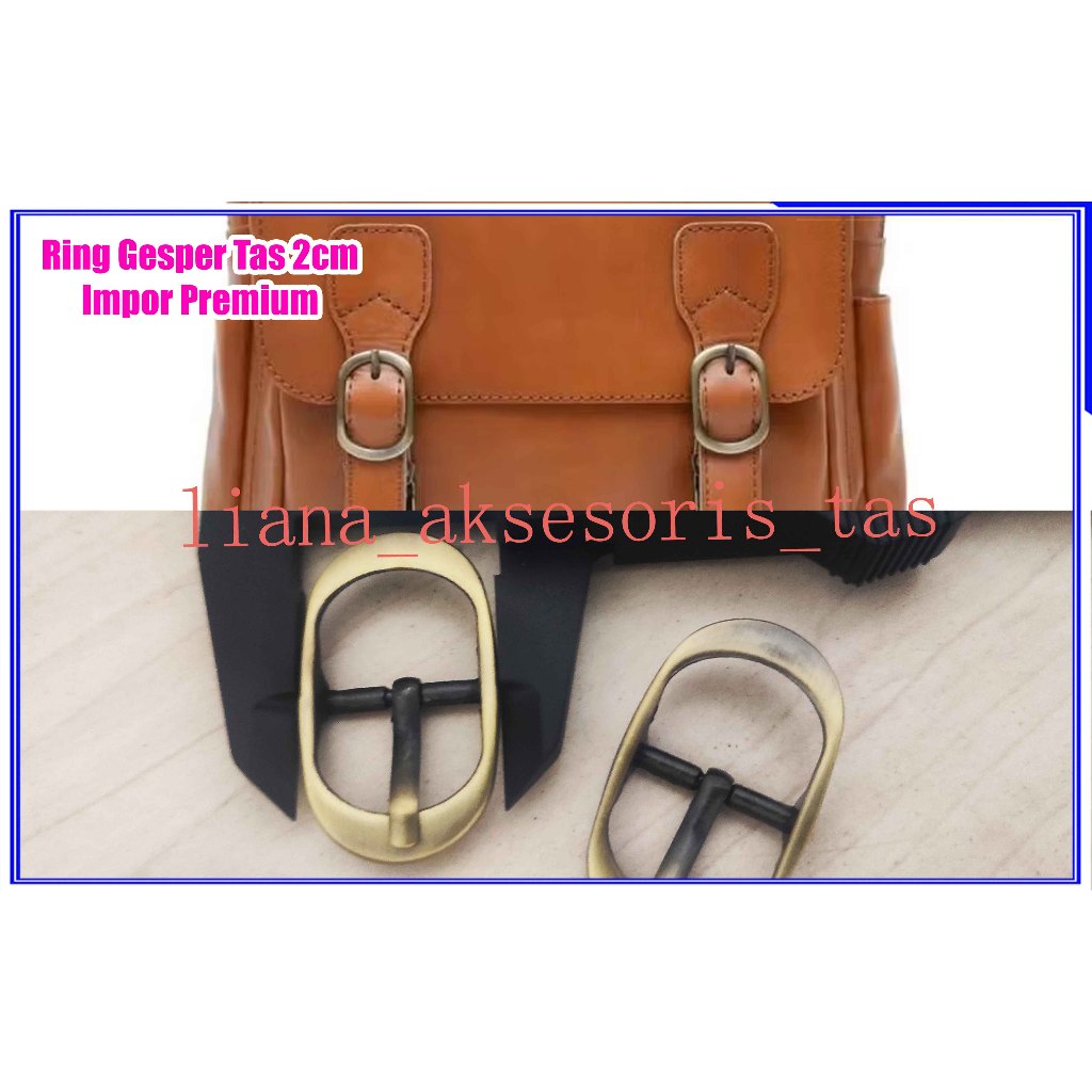 -RING TUSUK 2cm - RING JALAN GESPER JARUM TAS IMPORT - POPULER - GS101-20