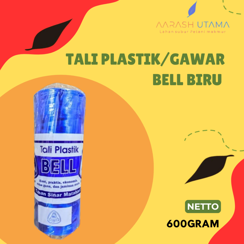 Tali Plastik / Tali Gawar / Salaran Pertanian BELL BIRU 600gram