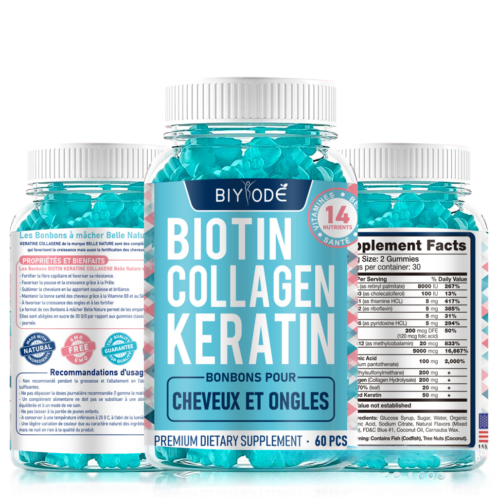 Hair Gummies Biotin Collagen Gummies