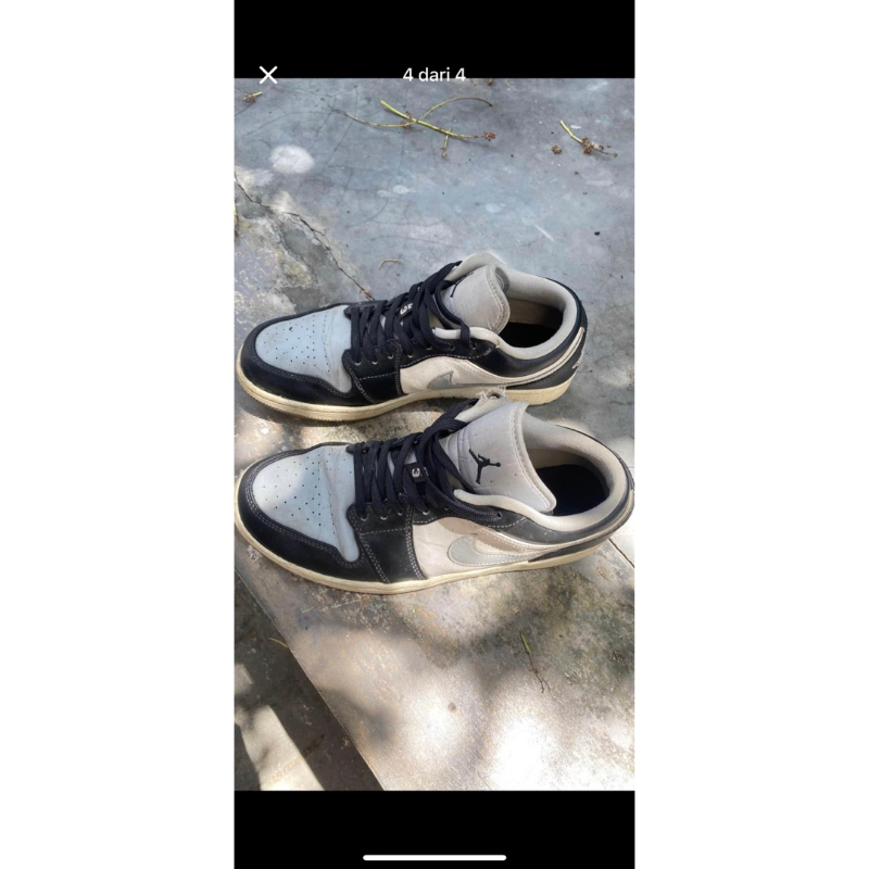 NIKE AJ 1 LOW SHADOW LIGHT GREY COLOR ORIGINAL