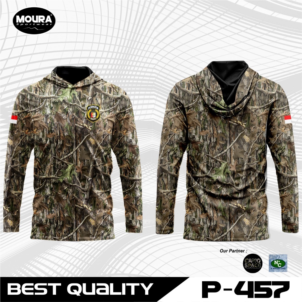 MOURA | Baju Berburu Jersey Realtree Camo  | Custom Nama Logo | Gratis Buff | Dryfit Premium