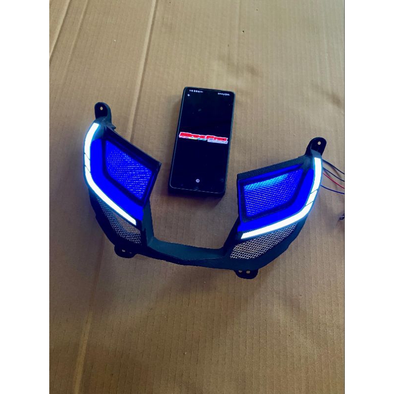 Frame Lampu Alis DRL Alis Lazy Custom Biled 2,5 inch Nmax New 2020 2024 Motor Motorcycle