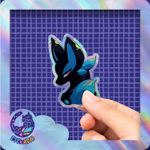 

Stiker Hologram Pokemon Lucario