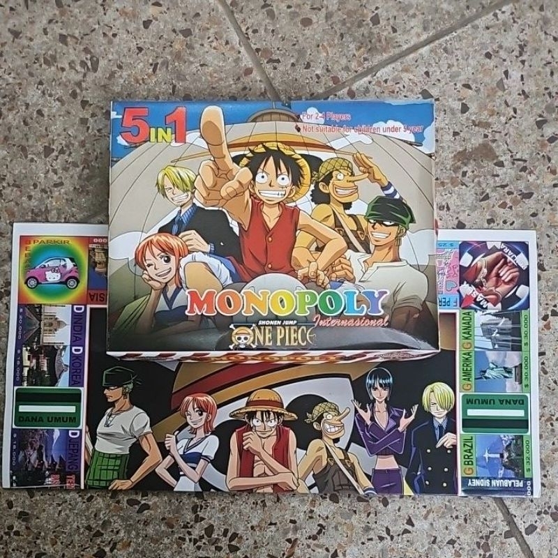 Monapoly 5 in 1 besar (Monapoli, Ludo, Ular Tangga, Catur, Halma) / mainan tradisional / mainan jado