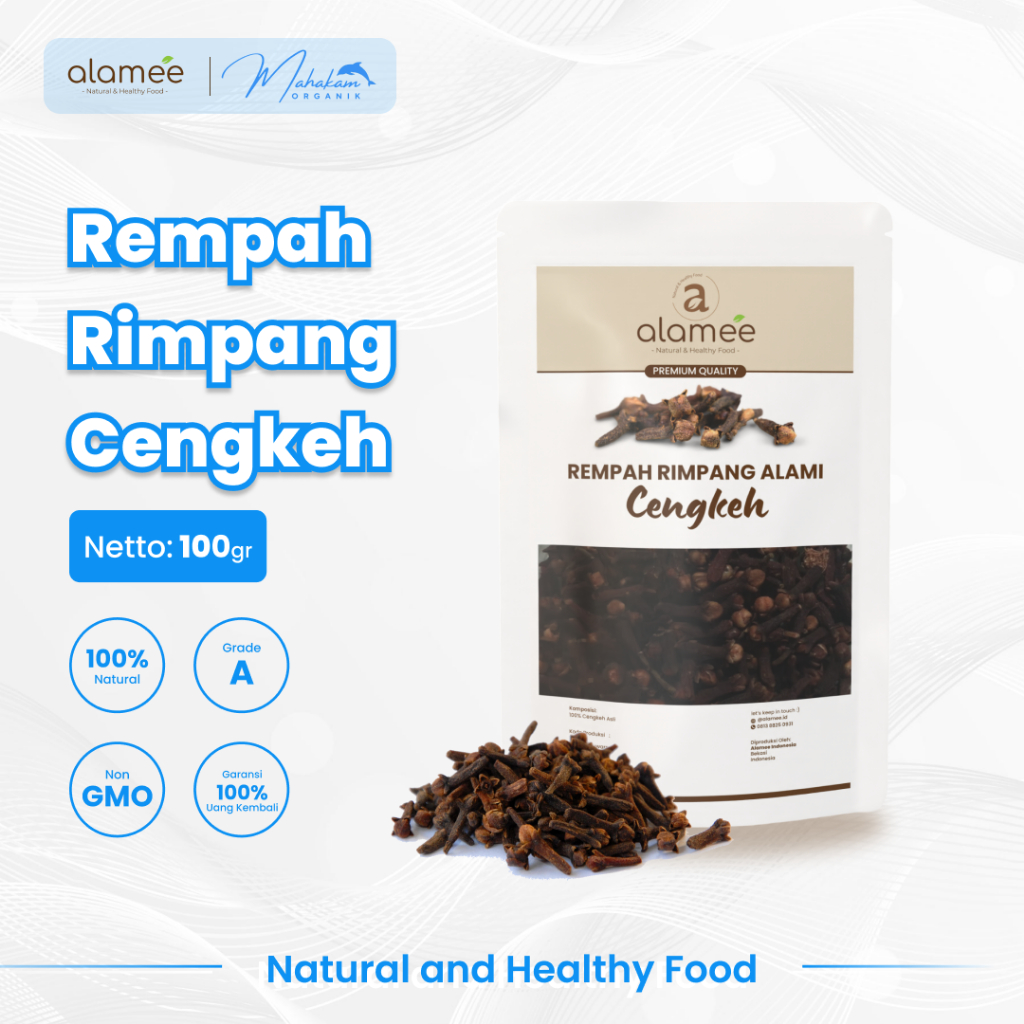 

ALAMEE Cengkeh Kering Rempah Dapur Organik Cloves Rimpang Organik Alami Biji 100gr