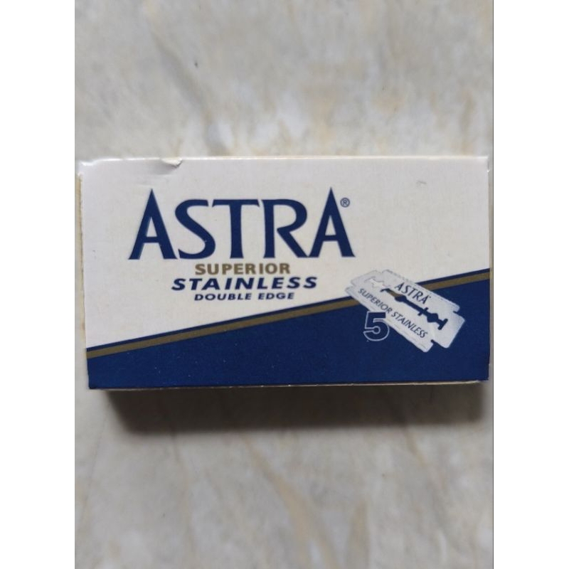 SILET ASTRA SUPERIOR STAINLESS DOUBLE EDGE ORI MADE IN RUSIA 1 KOTAK ISI-5PCS