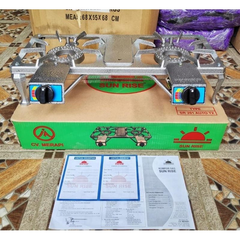 kompor cor 2tungku sunrise, kompor martabak manis api seribu.
