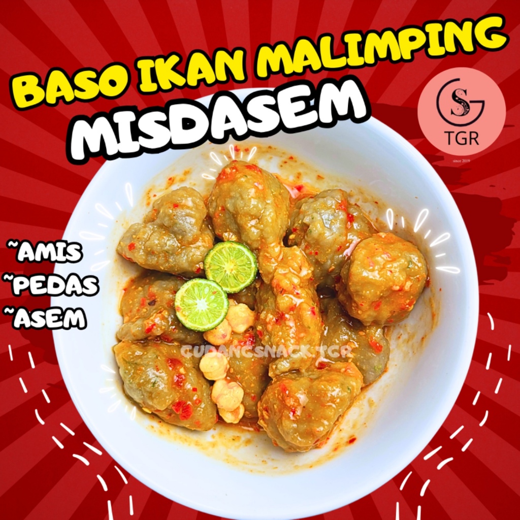 

1 Bks Baso Ikan Malingping Dengan Sambal Misdasem Kuah Nyemek - Amis Lada Asem