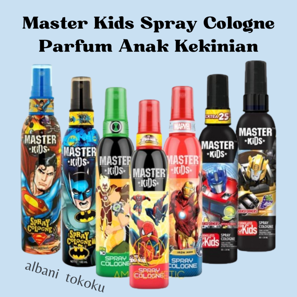 Master Kids Spray Cologne 100 ml - Superman - Batman - Ben 10 - Minyak Wangi - Tahan Seharian