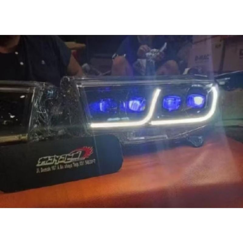Headlamp INNOVA REBORN aftermarket 4 mata Biled sein running
