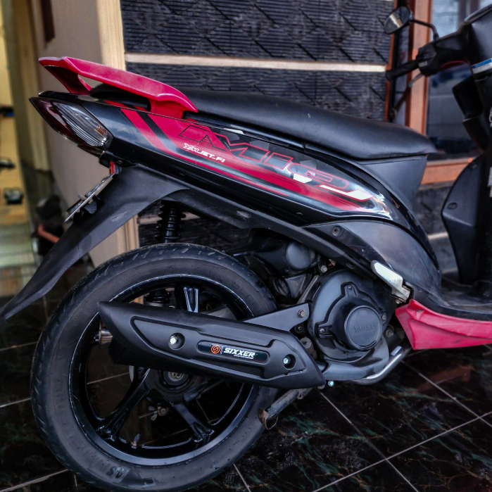 Knalpot Mio J/GT115/Xride 115 Standar Racing Matik Bass Adem ORIGINAL SIXXER