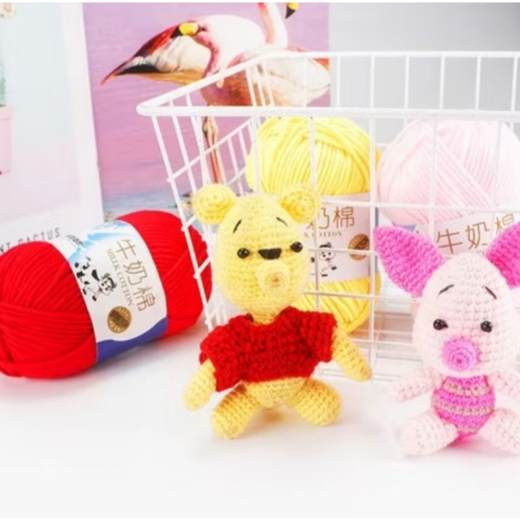 Benang Rajut Milk Cotton 5 Ply Katun Quality Impor 50 Gram yarn crochet yarn