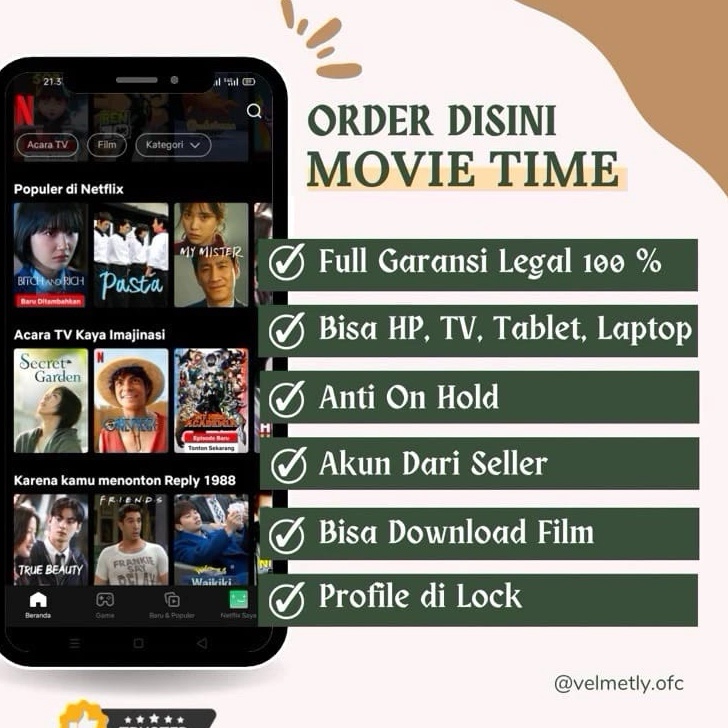 BEST SELLER NETFLIX PAKET PUAS NONTON TERPERCAYA