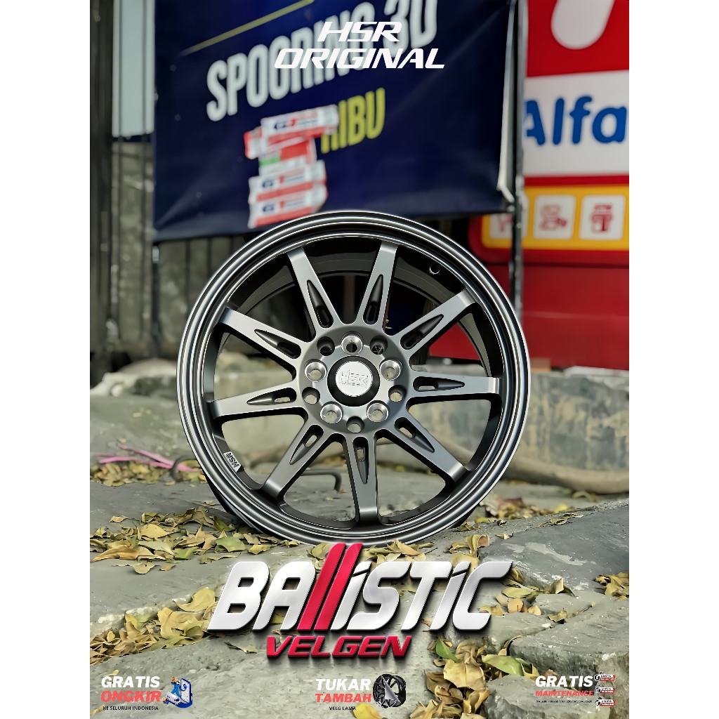 Velg Racing Mobil BRV, Camry, Rush DLL Ring 16 Lubang Baut 5 Velg Original HSR Wheel Type TIKALA