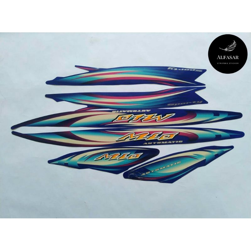 STICKER Striping YAMAHA MIO SPORTY 2007 Biru