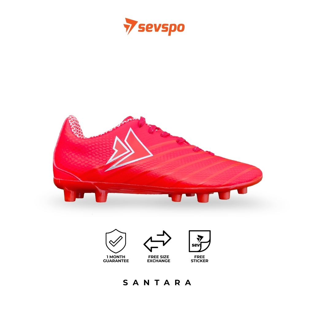 Sepatu Bola Sevspo Santara - Merah / Sepatu Bola Original cocok untuk kaki Lebar