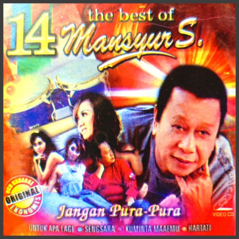 Kaset VCD Musik Bisa Karaoke 14 Lagu Dangdut Mansyur S Pilihan Album Terpopuler