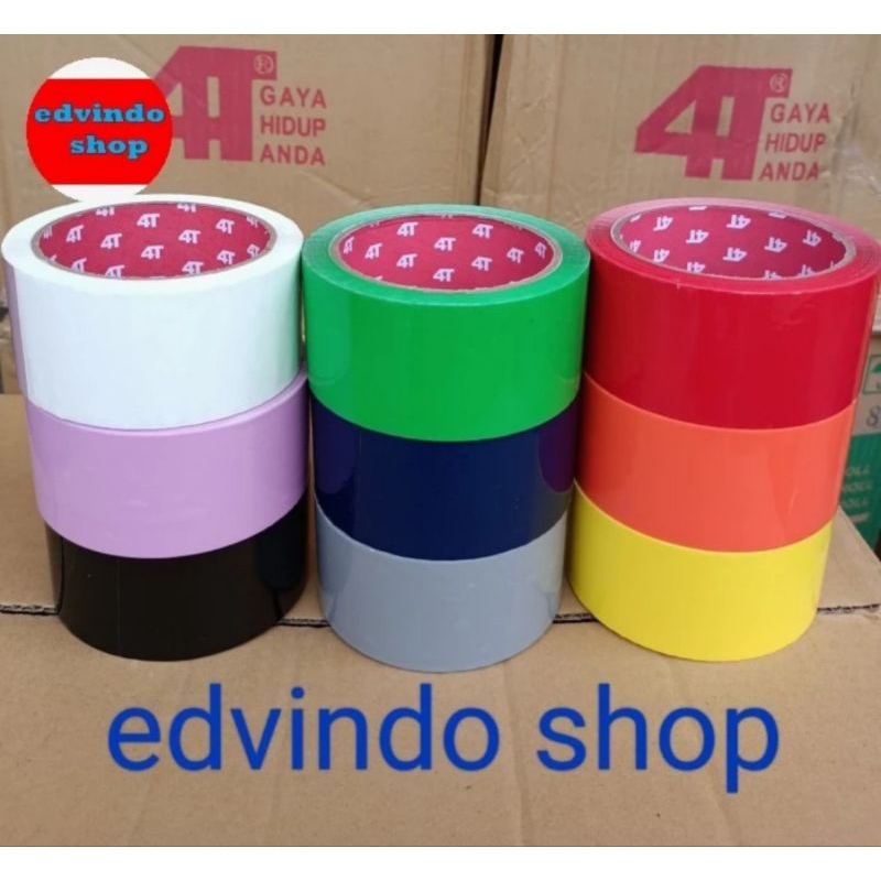 

Lakban Warna Warni 2 inch 4T, 48mm x 50m, Opp Tape Warna Warni