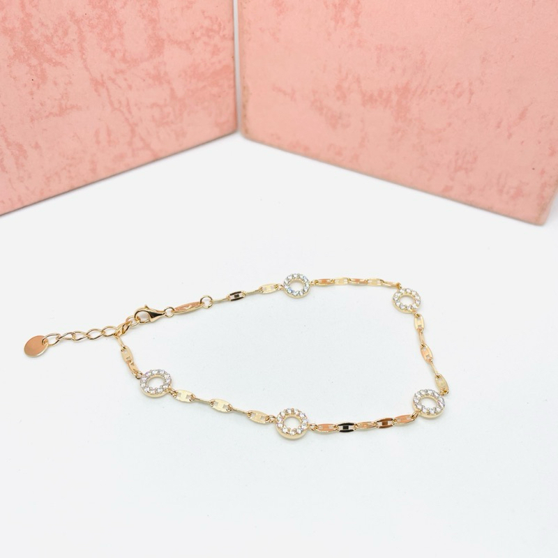 Gelang rantai fancy Emas asli kadar 300 muda donat mp