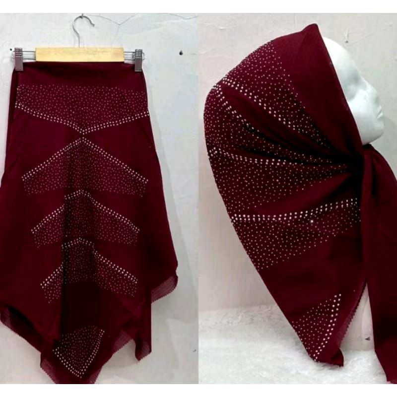 HIJAB SEGI EMPAT WAFLE  PAYET PIRAMID PREMIUM