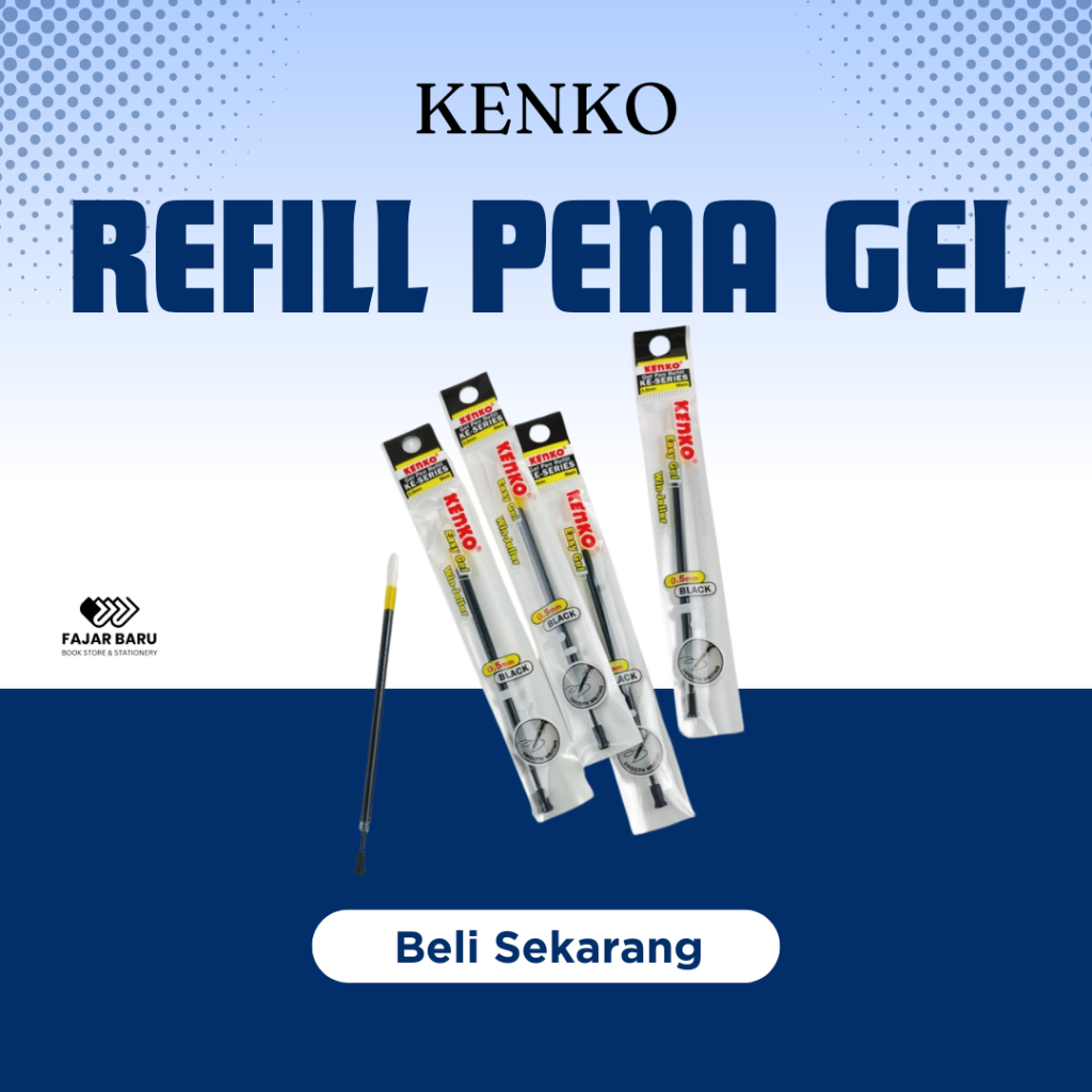 

[ PCS ] REFILL - ISI ULANG TINTA PENA GELL KENKO 0.5mm - BIRU - HITAM
