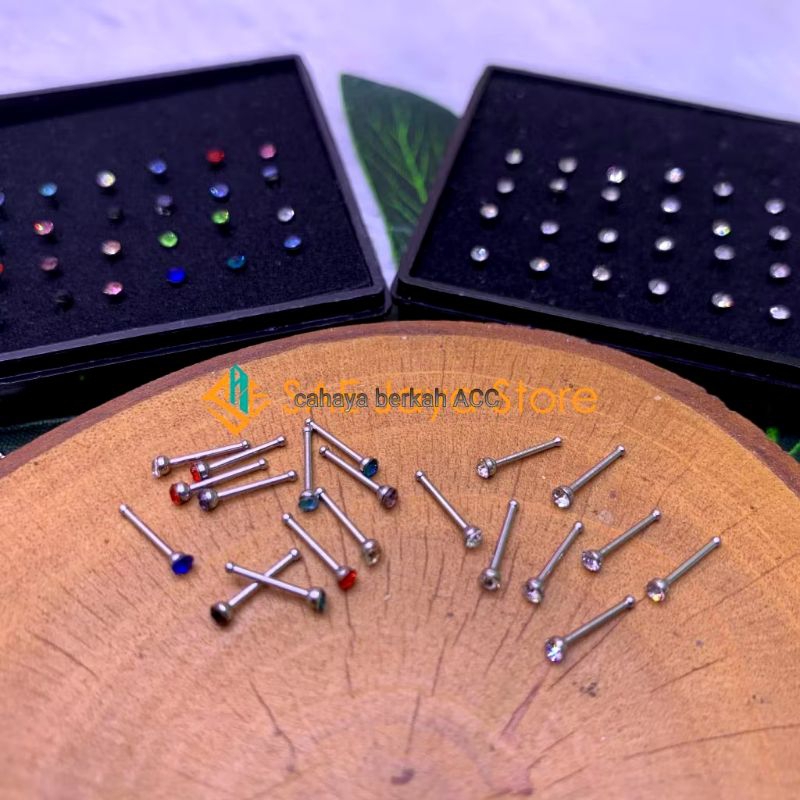 anting tindik hidung bahan stainless steel anti karat