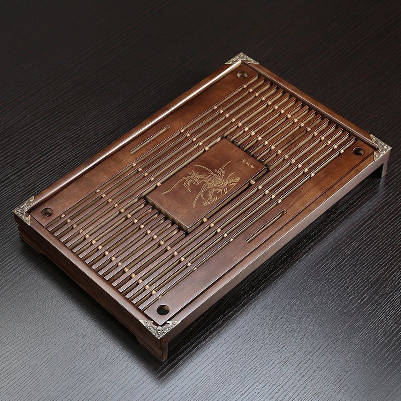 AHS - Nampan Teh Chinese Tea Tray Kayu Buka Tutup Chinese Wooden Tea Tray