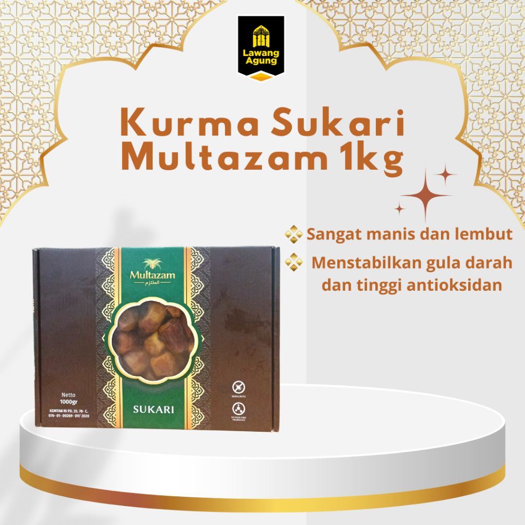 

KURMA SUKARI MULTAZAM | KURMA SUKARI ASLI | KURMA SUKARI - 1000gr | Kurma Sukari Basah Dus 1 Kg Oleh Oleh Haji Umroh | KURMA SUKARI PREMIUM | KURMA SUKARI 1 KG | Premium Original High Quality