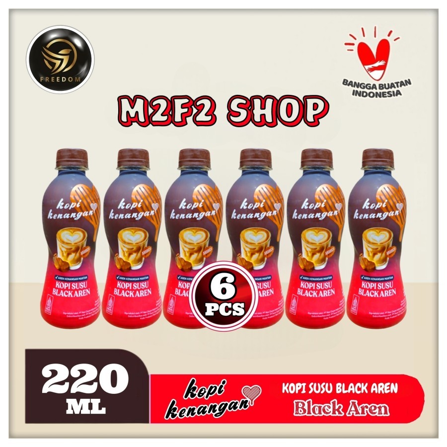 

Kopi Kenangan Black Aren With Milk & Gula Aren Pet - 220 ml (Kemasan 6 Pcs)