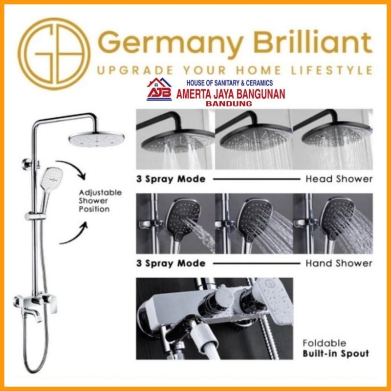 Shower Germany Brilliant GBV1399CW Shower Set Coloumn GB