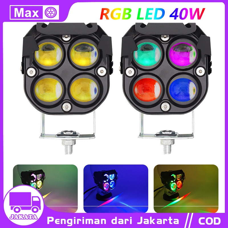 40watt truk RGB Lampu Tembak 24 Volt/lampu Sorot 24 Volt/lampu Tembak 12 Volt/lampu Tembak Mata 4