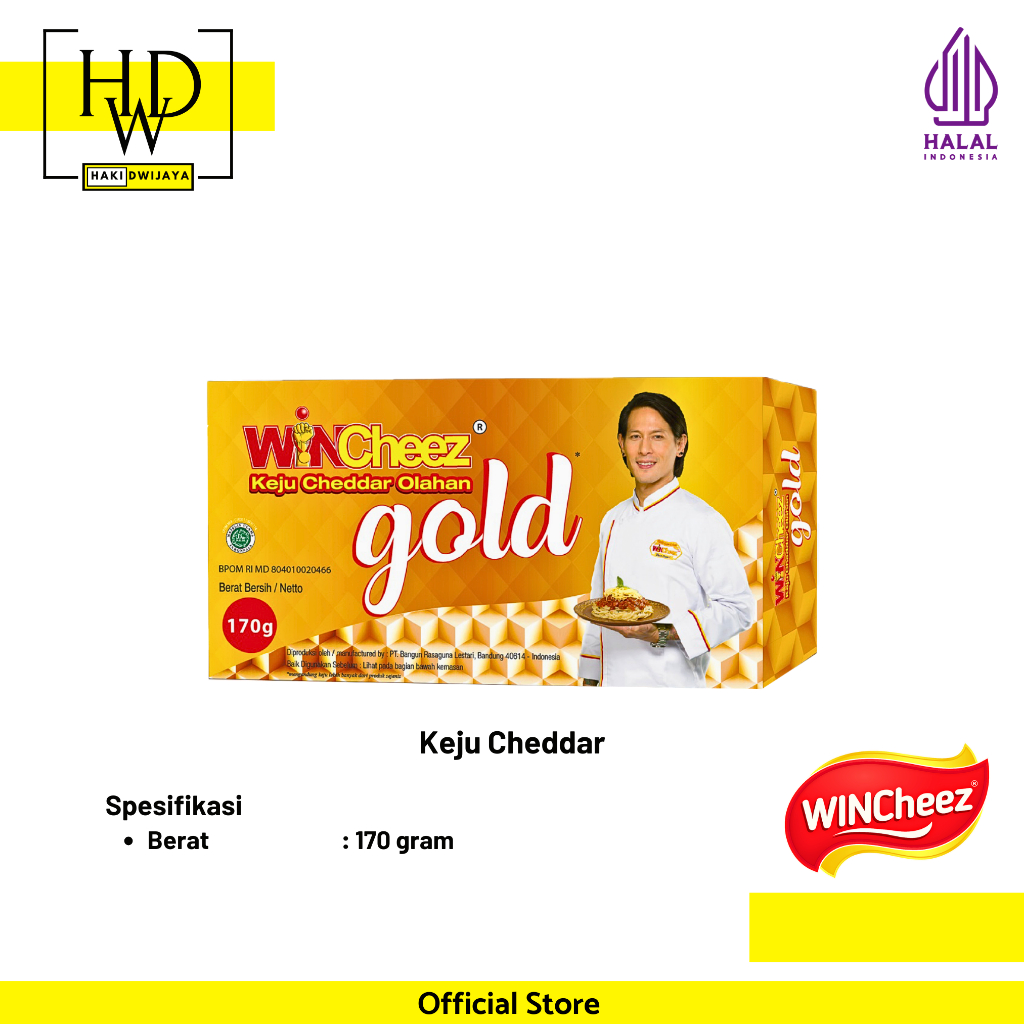 

[170 gram] Keju Parut Wincheez Gold Cheddar