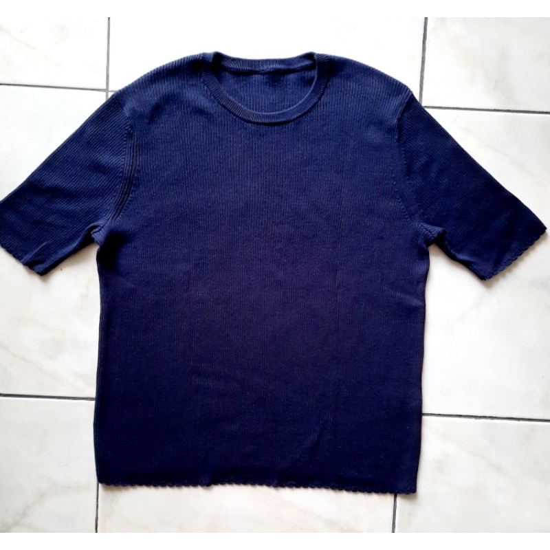 Atasan rib uniqlo women