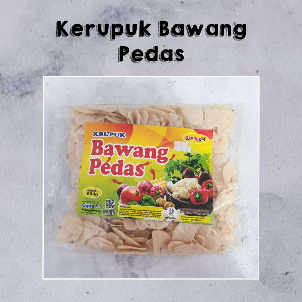 

KERUPUK BAWANG PEDAS MENTAH (BERAT 500 GRAM)