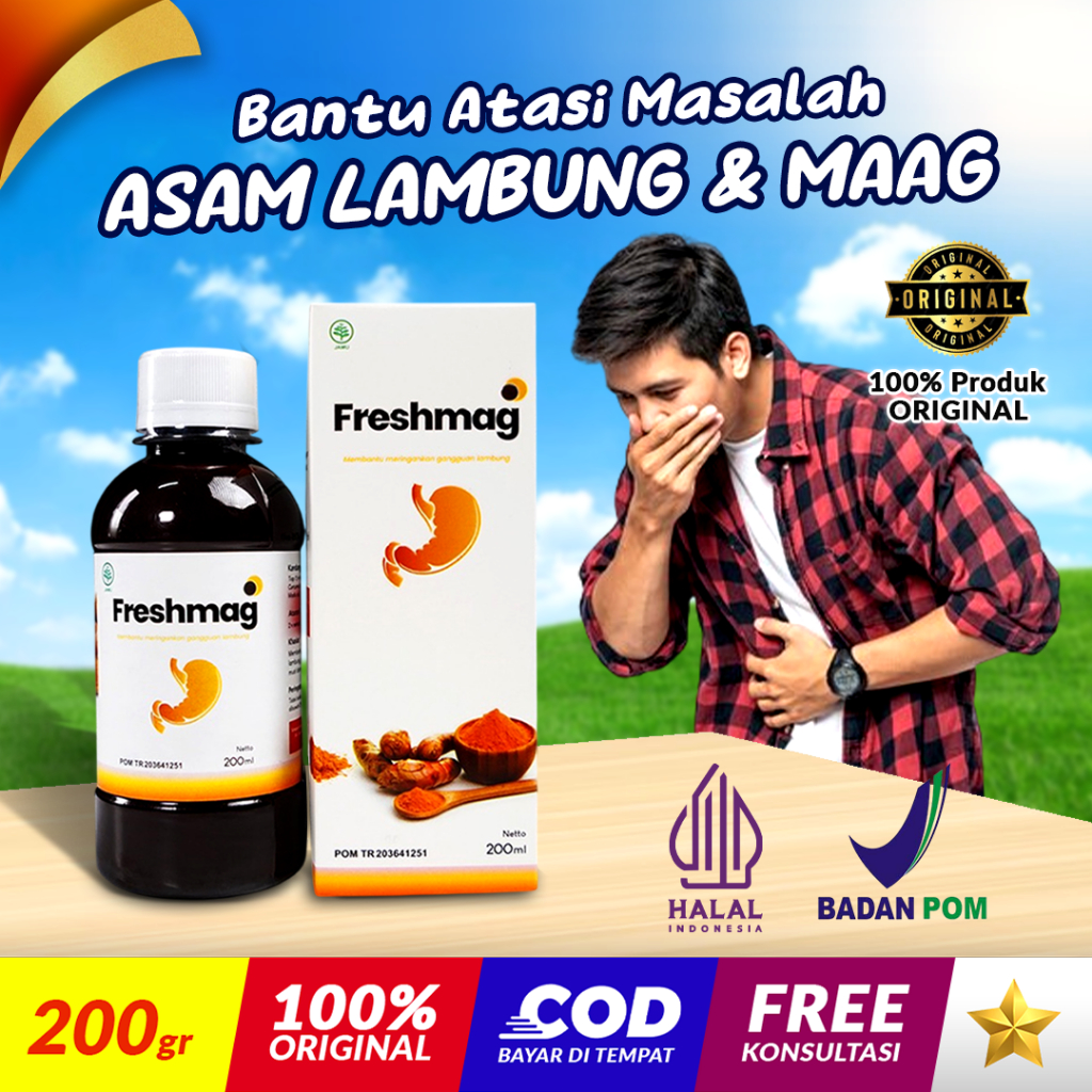 

Madu Herbal Alami FRESHMAG Obat Maag Asam Lambung Gerd Kembung Mual Begah