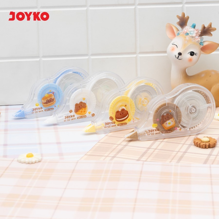 

Tip Ex Correction Tape Joyko CT-522-SNTM Original (1 PCS) / Correction Pen Penghapus Pita Koreksi Joyko CT-522 SNTM Per Pcs