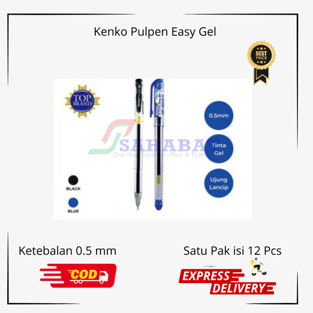 

KENKO PULPEN EASY GELL / KENKO PULPEN CAIR 0.5mm / REFIL KENKO EASY GELL / HARGA PERPAK