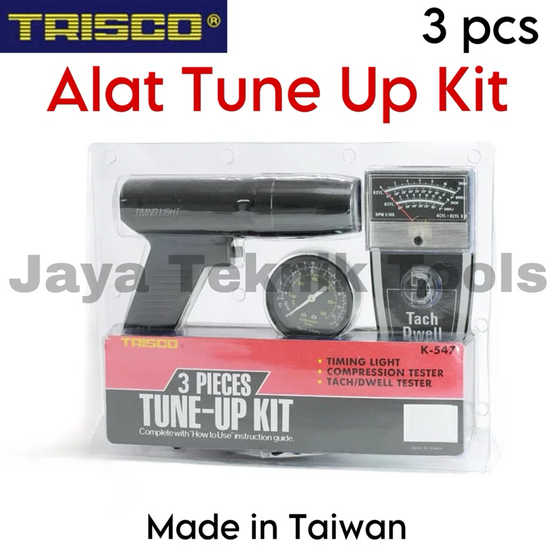 Alat Tune Up Kit TRISCO 3 pcs K-547 Mobil / Timing Light / Compression Tester / Tach Dwell / Kompres