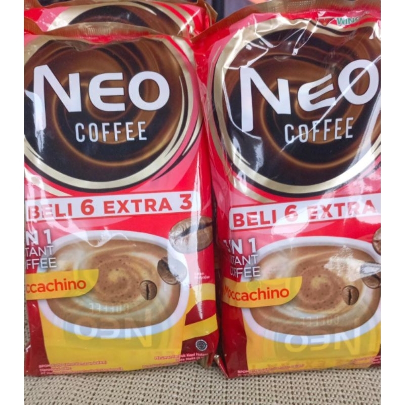 

MURAH NEO Coffee MOCACHINO Beli 6 Extra 3 (1 Pack isi 9 Sachet ya) Instant Mocachino 20g