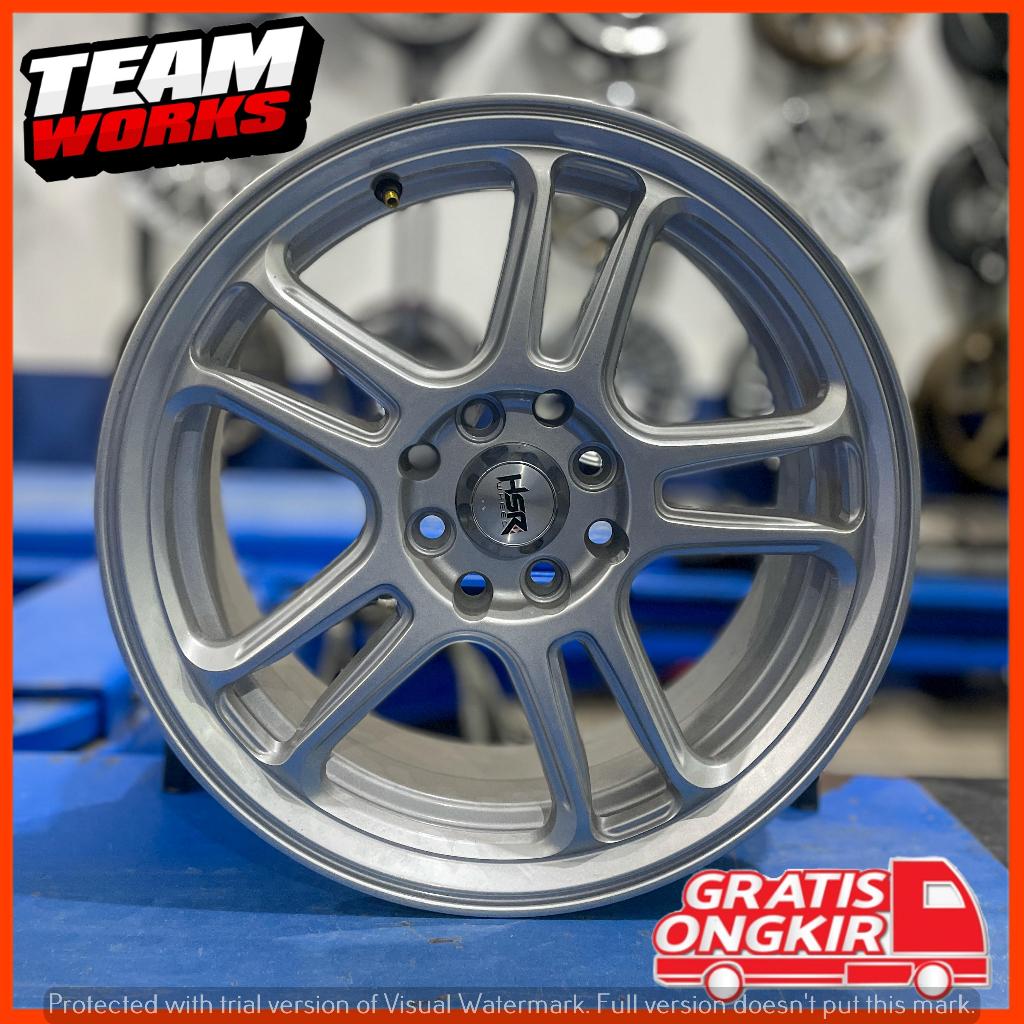 VELG MOBIL PALANG BINTANG 5 RING 16 HSR NX SPO LEBAR 7 UNTUK JAZZ MOBILIO AVEGA R16 PELEK SILVER
