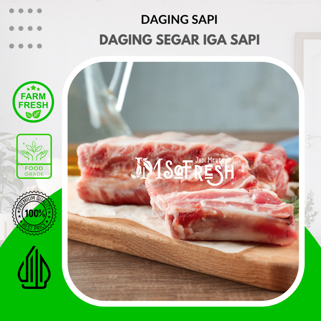 

[JMSoFresh] KIRIM INSTAN Daging Iga Sapi 1Kg